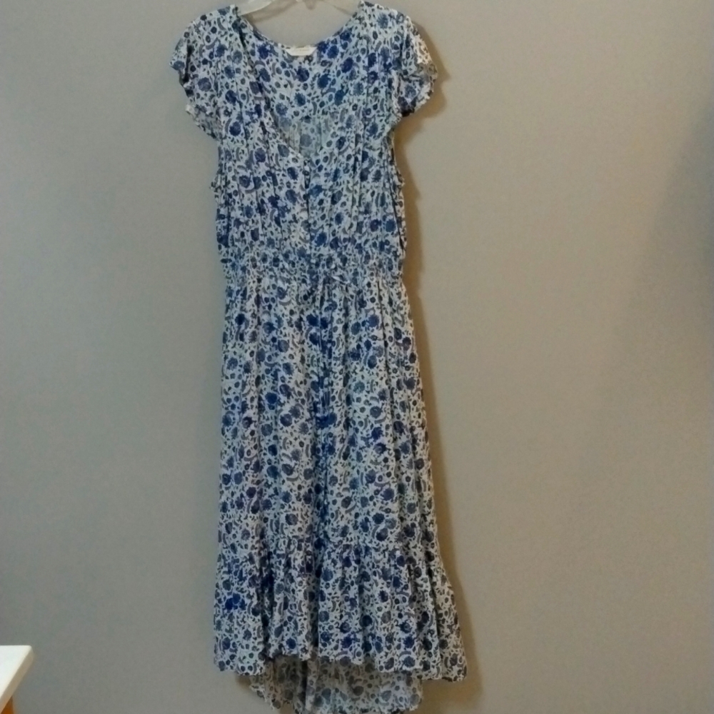 Women's Lucky Brand floral dress, made in India, size 10 Cottagecore